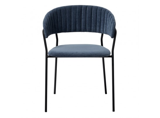 Стул Turin синий вельвет с чёрными ножками в Набережных Челнах