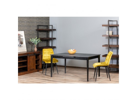 Стол Splash раскладной 125-155x85x75см, Угольный камень, чёрный в Набережных Челнах