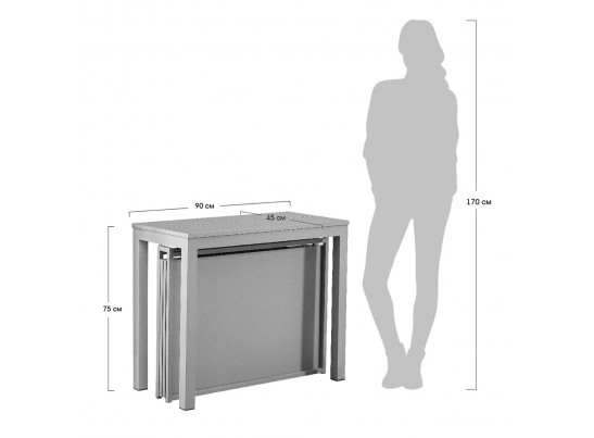 Стол раздвижной ALBA серый в Набережных Челнах