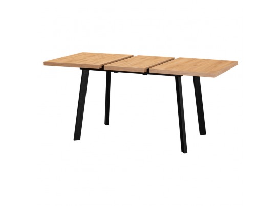 Стол Next раскладной 120-160x100x76,5см, Дуб навара, чёрный в Набережных Челнах