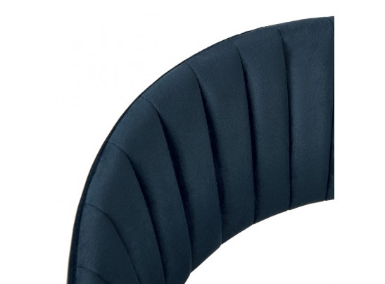 Стул полубарный Turin синий с золотыми ножками в Набережных Челнах