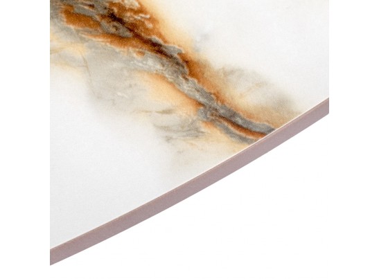 Стол Aura D110, керамогранит Calacatte gold мрамор, чёрный в Набережных Челнах