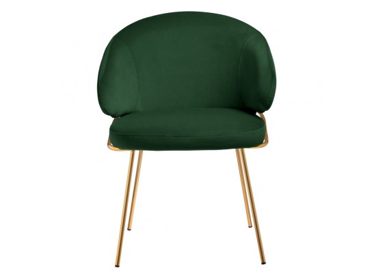 Стул-полукресло Emil зеленый с золотыми ножками в Набережных Челнах