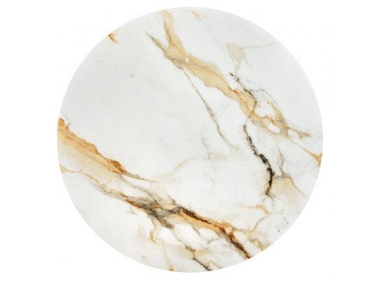 Стол Aura D110, керамогранит Calacatte gold мрамор, чёрный в Набережных Челнах