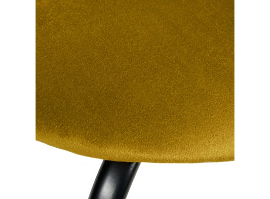 Комплект из 2-х стульев Seven Style горчичный велюр с чёрными ножками