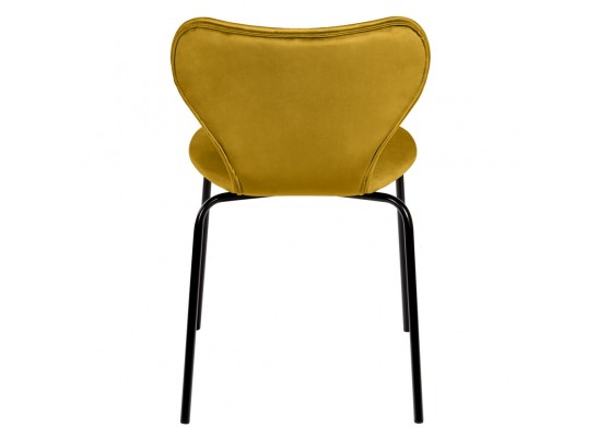 Комплект из 2-х стульев Seven Style горчичный велюр с чёрными ножками