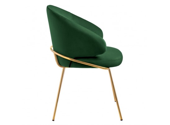 Стул-полукресло Emil зеленый с золотыми ножками в Набережных Челнах