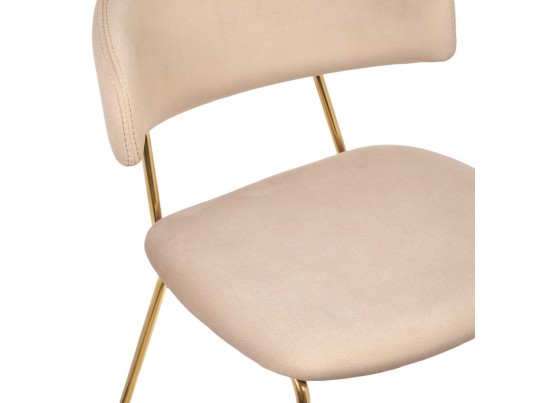 Стул Elle бежевый с золотыми ножками в Набережных Челнах