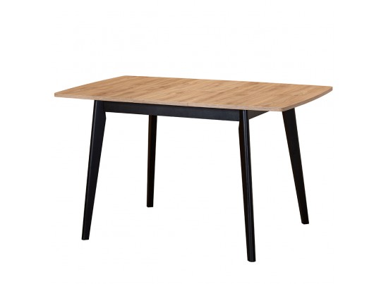 Стол Oslo 100-130 x 80см, Дуб Навара структурное, чёрный в Набережных Челнах