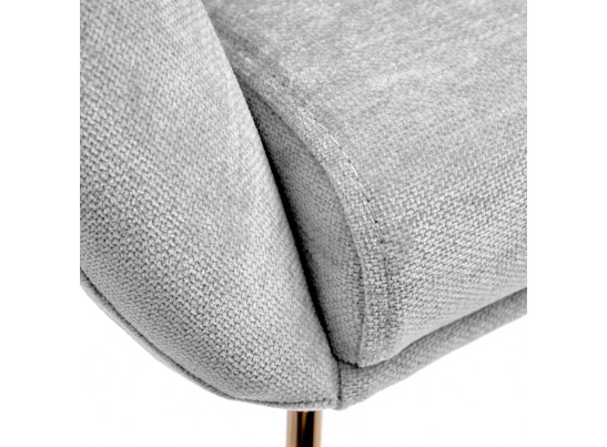 Стул-полукресло Martin серый шенилл с золотыми ножками в Набережных Челнах