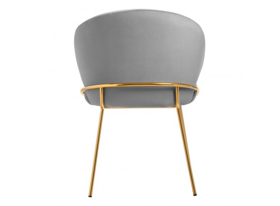 Стул-полукресло Emil серый с золотыми ножками в Набережных Челнах