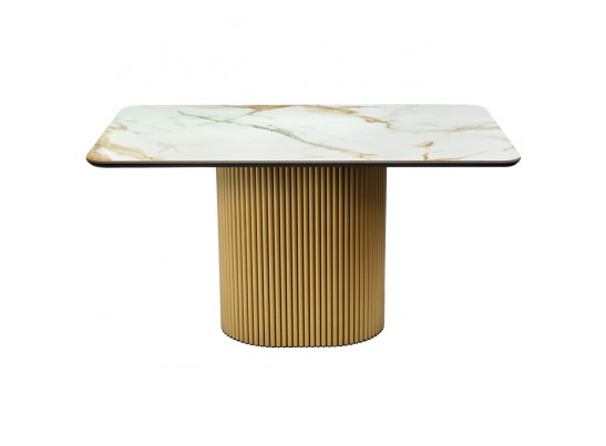 Стол Festa 140x85x77см, керамогранит Calacatte gold мрамор в Набережных Челнах