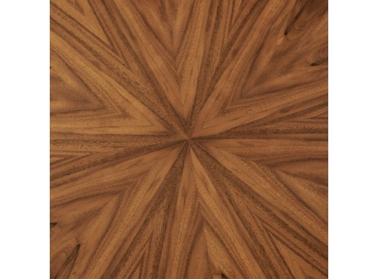 Стол Liverpool диам.110см, шпон орех лучевой набор, с хромированными ножками в Набережных Челнах