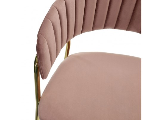 Стул полубарный Turin пудровый с золотыми ножками в Набережных Челнах