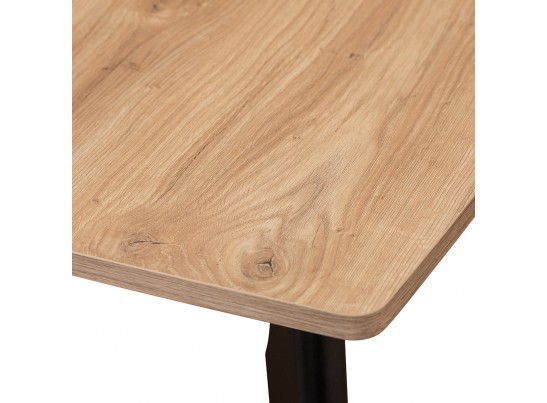 Стол Oslo 100-130 x 80см, Дуб Навара структурное, чёрный в Набережных Челнах