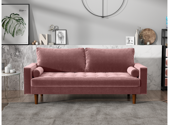 Диван Scott трехместный пыльно-розовый в Набережных Челнах Диван Scott трехместный пыльно-розовый в Набережных Челнах