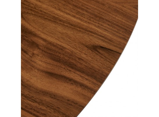 Стол Liverpool диам.110см, шпон орех лучевой набор, с хромированными ножками в Набережных Челнах