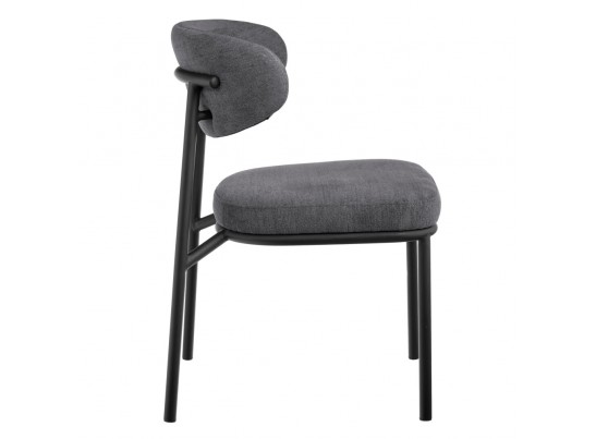 Стул Lucas 2 серый шенилл с чёрными ножками в Набережных Челнах