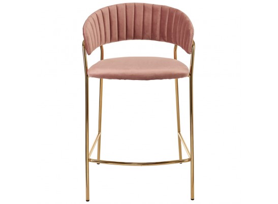 Стул полубарный Turin пудровый с золотыми ножками в Набережных Челнах