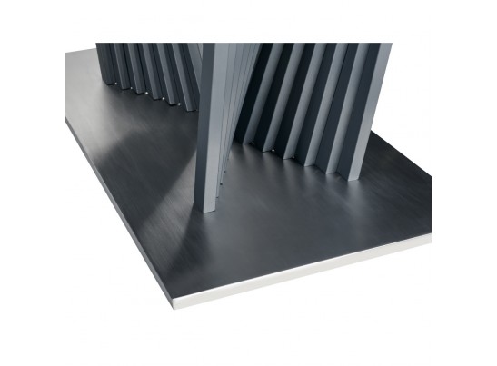 Стол раздвижной ASTRA 140-190x80х80см, керамогранит, сталь, антрацит в Набережных Челнах