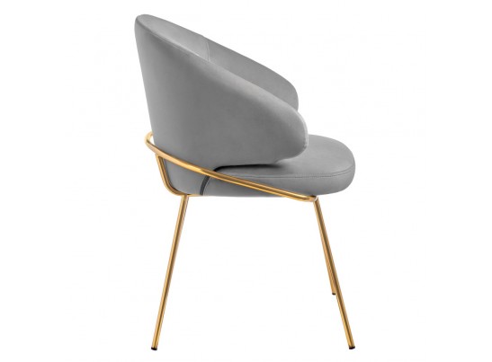 Стул-полукресло Emil серый с золотыми ножками в Набережных Челнах