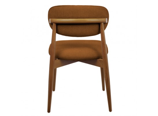 Стул Lucas 3 терракотовый букле с ножками цвета орех в Набережных Челнах