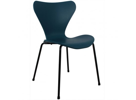 Комплект из 4-х стульев Seven голубой с чёрными ножками в Набережных Челнах