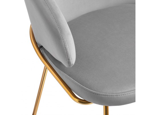 Стул-полукресло Emil серый с золотыми ножками в Набережных Челнах