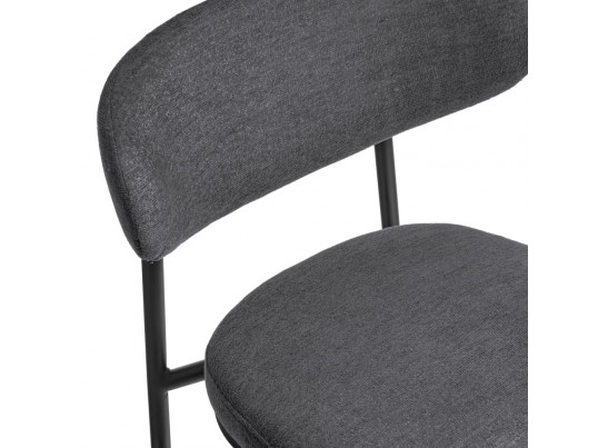 Стул Lucas 2 серый шенилл с чёрными ножками в Набережных Челнах