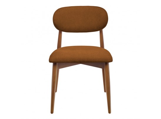 Стул Lucas 3 терракотовый букле с ножками цвета орех в Набережных Челнах
