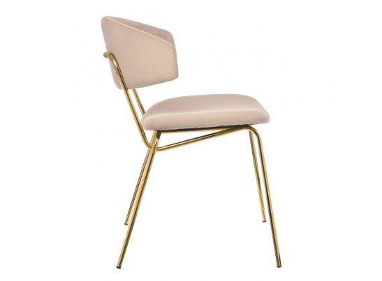 Стул Elle бежевый с золотыми ножками в Набережных Челнах