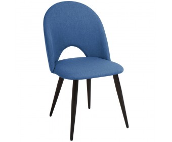 Комплект из 4-х стульев Cleo голубой с черными ножками