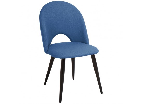 Комплект из 4-х стульев Cleo голубой с черными ножками в Набережных Челнах