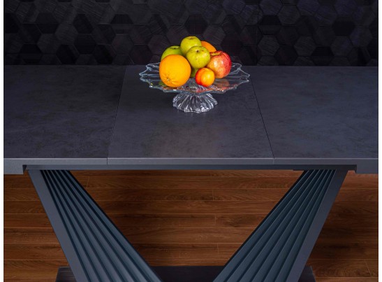 Стол раздвижной ASTRA 140-190x80х80см, керамогранит, сталь, антрацит в Набережных Челнах