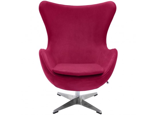 Кресло EGG CHAIR винный, искусственная замша в Набережных Челнах