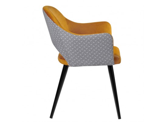 Стул Bruno горчичный с жаккардом в Набережных Челнах