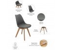 Комплект из 2-х стульев Eames Bon серый в Набережных Челнах