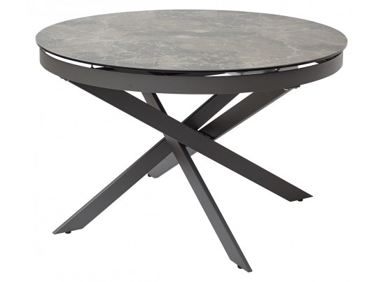 Стол BRUNO раскладной 120-170х90х76см с матовой серо-коричневой керамической столешницей "под камень" в Набережных Челнах