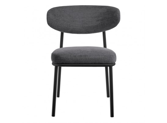 Стул Lucas 2 серый шенилл с чёрными ножками в Набережных Челнах
