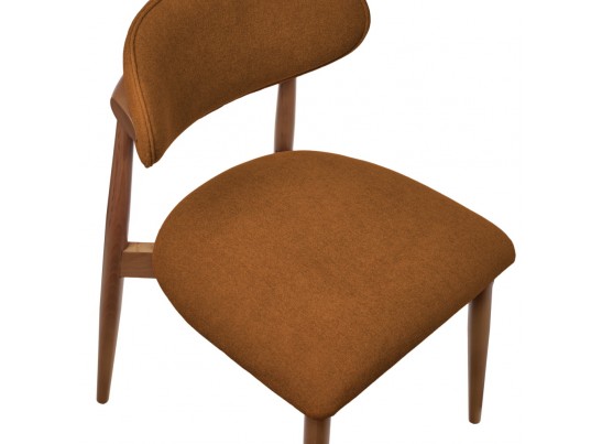 Стул Lucas 3 терракотовый букле с ножками цвета орех в Набережных Челнах