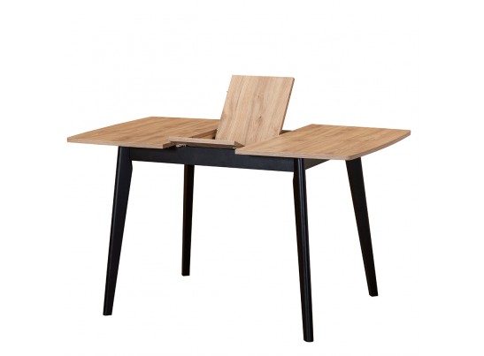 Стол Oslo 100-130 x 80см, Дуб Навара структурное, чёрный в Набережных Челнах