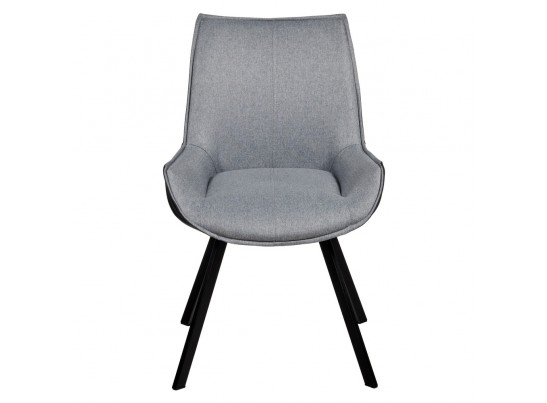 Стул Soft серо-голубой с чёрным, рогожка в Набережных Челнах