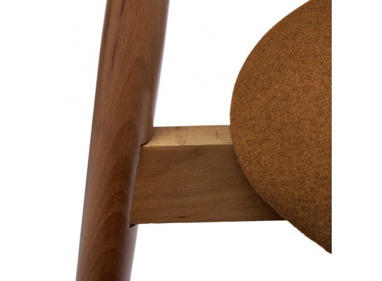 Стул Lucas 3 терракотовый букле с ножками цвета орех в Набережных Челнах