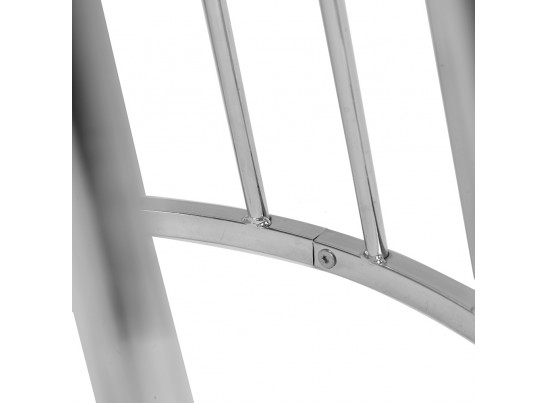 Стол Liverpool диам.100см, керамогранит белый мрамор с хромированными ножками в Набережных Челнах