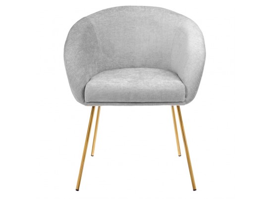 Стул-полукресло Martin серый шенилл с золотыми ножками в Набережных Челнах