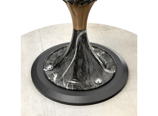 Кофейный столик Stupa диам.40см x 54см, серый мрамор, металл, керамика в Набережных Челнах
