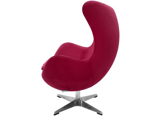 Кресло EGG CHAIR винный, искусственная замша в Набережных Челнах