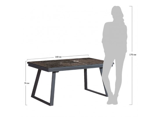 Стол раздвижной LION серый в Набережных Челнах