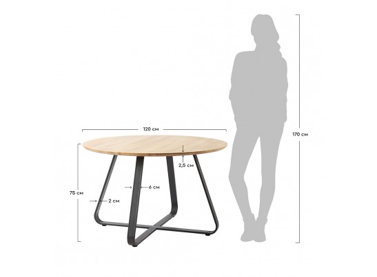 Стол Toronto дуб, 120см в Набережных Челнах