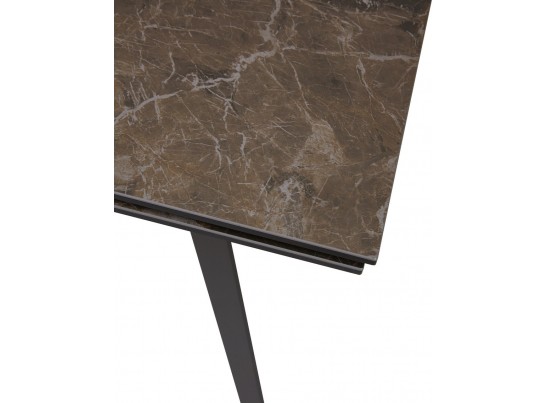 Стол ACCENT раздвижной 160-240х90х76см с матовой серо-коричневой керамической столешницей "под мрамор", итальянская керамика в Набережных Челнах